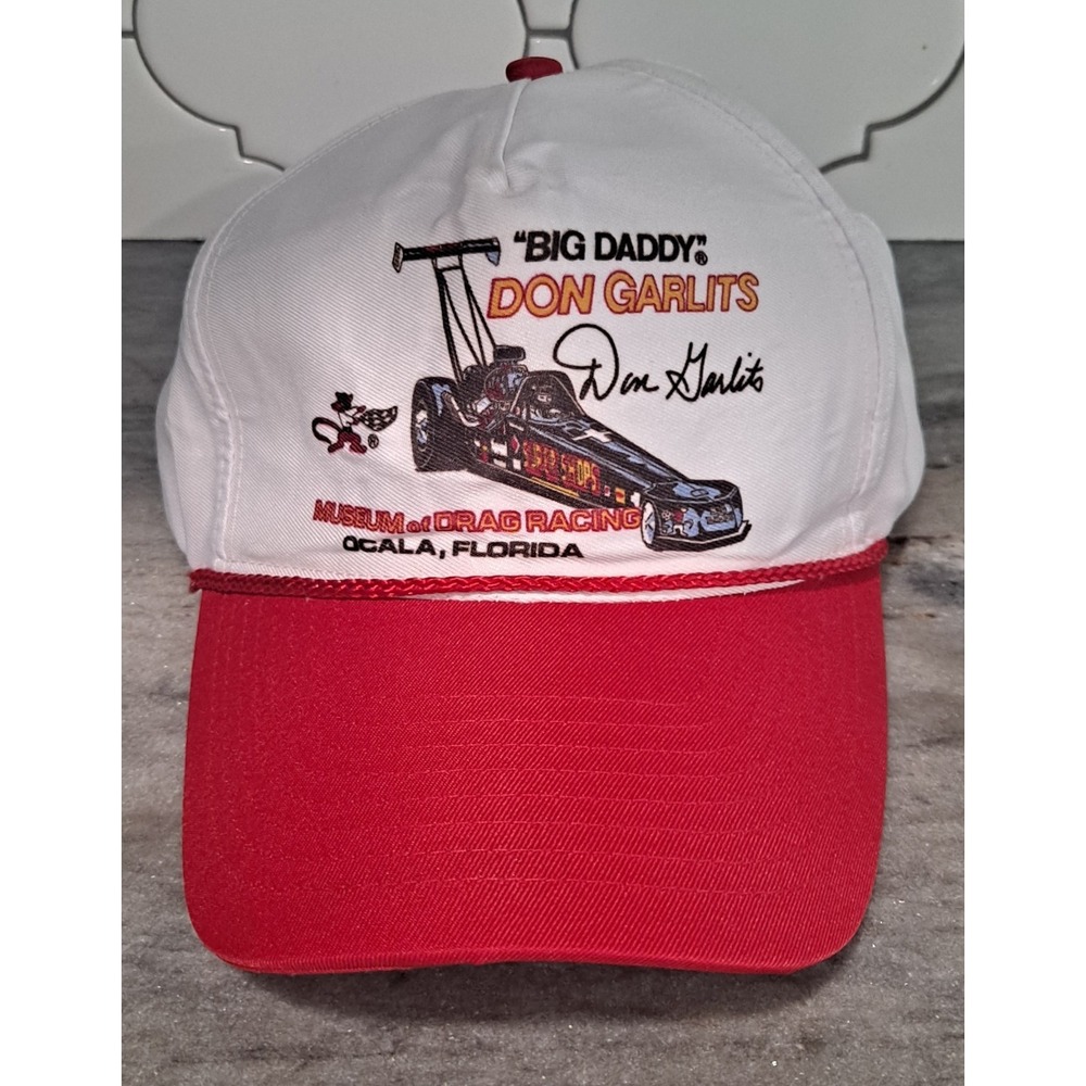 Big Daddy Don Garlitz Truckers Hat VTG Museum of Drag Racing Double Snapback Red